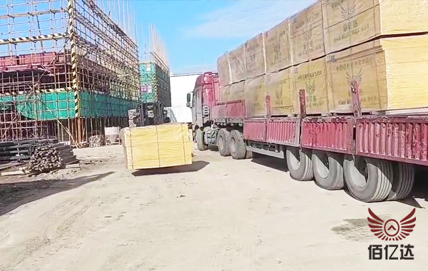 廣西建筑模板紅板珠海卸車場景圖